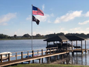 TelePatriot Anodized Aluminum Flagpole Side Mount - 3" Diameter