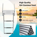3-Step Telescoping Boat Ladder with Fiberglass Platform and Handrails by LJGDeals