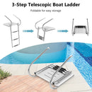 3-Step Telescoping Boat Ladder with Fiberglass Platform and Handrails by LJGDeals