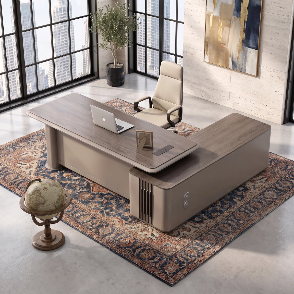 Teller · Modern L-Shaped Executive Desk, photo 5 of 13