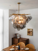 Tempest Smoked Glass Disc Chandelier