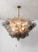 Tempest Smoked Glass Disc Chandelier