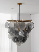 Tempest Smoked Glass Disc Chandelier