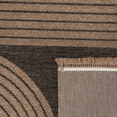 In- & Outdoor Rug Cologne with Modern Lines Design in Beige Black