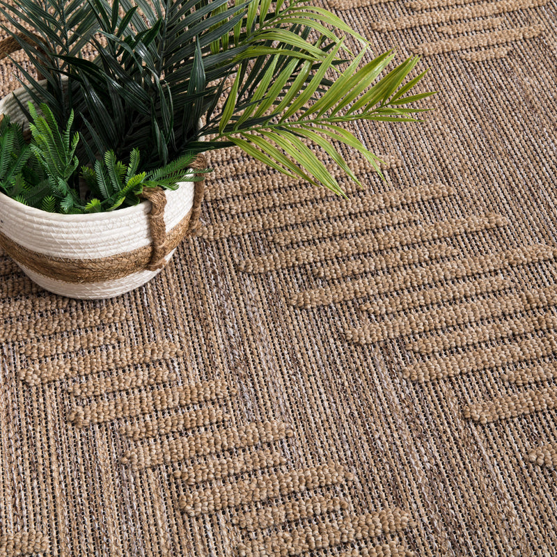 In- & Outdoor Rug Cologne with Bohemian Diamond Pattern