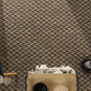 Indoor & Outdoor Rug Captera Herringbone Design in Brown