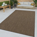 Indoor & Outdoor Rug Captera Herringbone Design in Brown