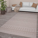 Outdoor Rug Vermont Stain-Resistant with Boho Pattern in Beige