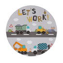 Kids Play-Mat Bob Construction Road with Trucks & Cranes