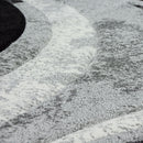 Area Rug Brilliance Grey White Geometric Pattern