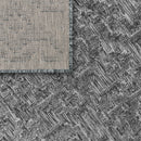 In- & Outdoor Rug Marrakesh High-Low Diamond Effect Pattern Anthracite