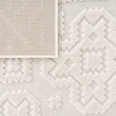 In- & Outdoor Rug Marrakesh High-Low Diamond Effect Pattern Cream
