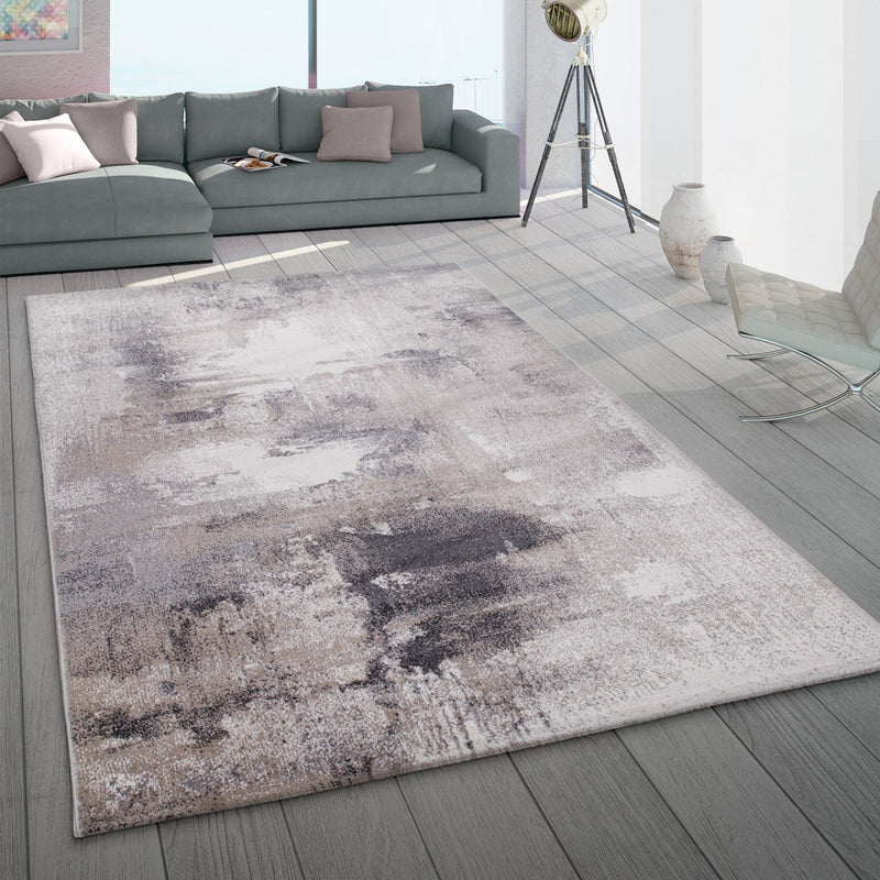 Abstract Area Rug Mero Artful Colors in Beige Grey