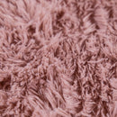 Solid Shag Rug Silky Soft & Fluffy In Rose
