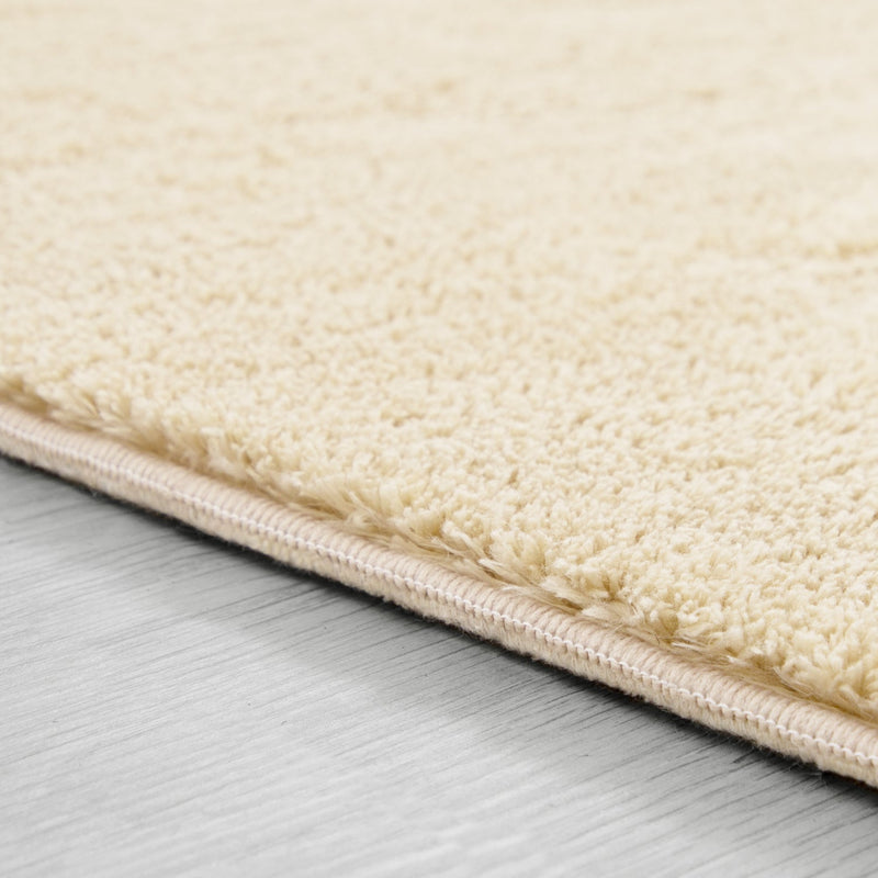 Soft Area Rug with Anti-Slip Backing Washable - Beige