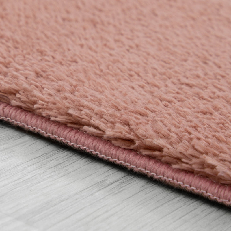 Soft Area Rug with Anti-Slip Backing Washable - Pink