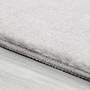 Soft Area Rug with Anti-Slip Backing Washable - Silver
