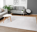 Soft Area Rug with Anti-Slip Backing Washable - Silver