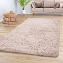 Solid Shag Rug Silky Soft & Fluffy In Cream