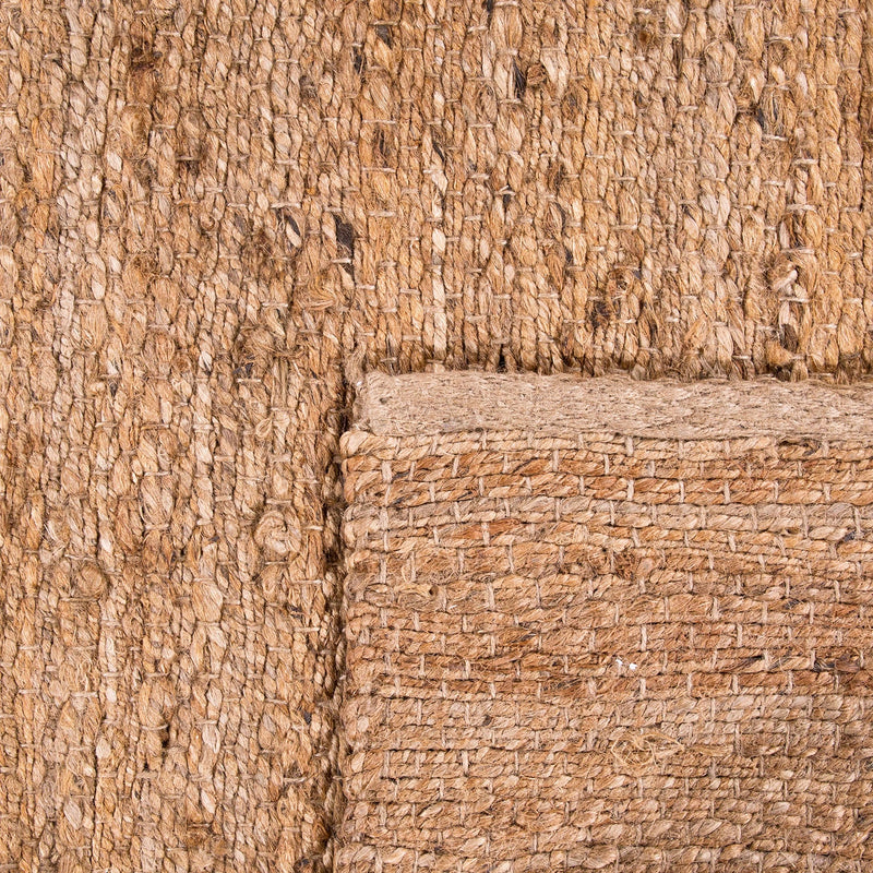 Jute Rug Kaia Hand-Woven with Natural Fibers in Nature Brown
