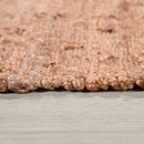 Jute Rug Kaia Hand-Woven with Natural Fibers in Nature Brown