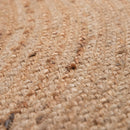 Jute Rug Kaia Hand-Woven with Decorative Circles in Nature Brown