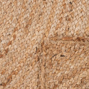 Jute Rug Kaia Hand-Woven with Decorative Circles in Nature Brown