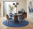 Terra Custom Made Blue Modern Solid Design Hand Tufted Wool Rug