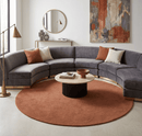 Terra Custom Made Hand Tufted Rust Modern Solid Design Wool Rug