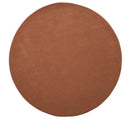 Custom Made Hand Tufted Rust Modern Solid Design Round Wool Rug