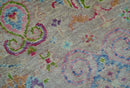 Terra Custom Made Traditional Tribal Design Beige And Pink Hand Knotted Wool Rug