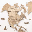 3D LED Wooden World Map 2.0 Terra