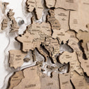 3D LED Wooden World Map 2.0 Terra