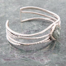 Terra Green Seraphinite and Sterling Silver Cuff Bracelet