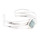 Terra Green Seraphinite and Sterling Silver Cuff Bracelet