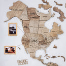 3D Wooden World Map Terra (for US only)