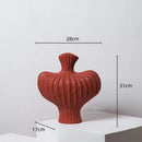 GobekUsa Fringe Heterophore Vase - Handcrafted Porcelain Floral Arrangement Ornament