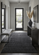 Terrain Hand Loomed Modern Charcoal Solid Design Wool Area Rug by The Rug Decor