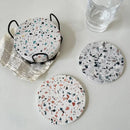 Terrazzo decorbites diatomite coasters set of 4 dining room mug mats by Decorbites