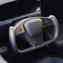 TESERY Touch Horn Carbon Fiber Yoke Plaid Steering Wheel Upgrade for Tesla Model S / X 2021-2023