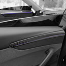 TESERY Dry Carbon Fiber Door Trim Cover for Tesla Model Y Juniper