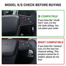 TESERY Touch Horn Yoke Plaid Steering Wheel Replacement for Tesla Model S / X 2021-2023