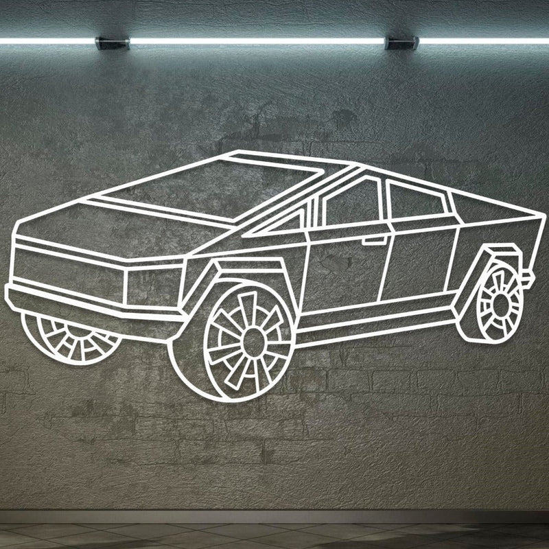 Tesla Truck Perspective Wall Art