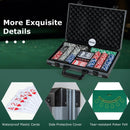 Texas Holdem Poker Chip Set Casino Poker Chips with 400 Pieces Chips-Black by LJGDeals