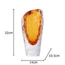 GobekUsa Amber Glass Vase: Table Decor, Flower Arrangement, Hydroponic Plant Pot