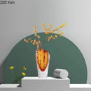 GobekUsa Amber Glass Vase: Table Decor, Flower Arrangement, Hydroponic Plant Pot