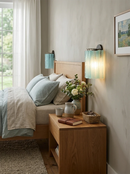 Textured Art Glass Tubular Wall Lamp