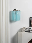 Textured Art Glass Tubular Wall Lamp