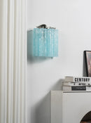 Textured Art Glass Tubular Wall Lamp