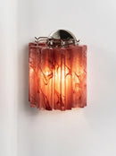 Textured Art Glass Tubular Wall Lamp